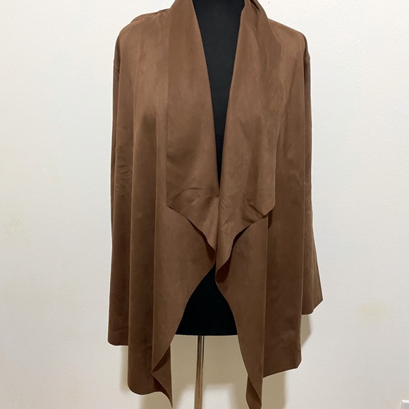 Soft Surroundings Drape Faux Suede Jacket - Picture 1 of 12